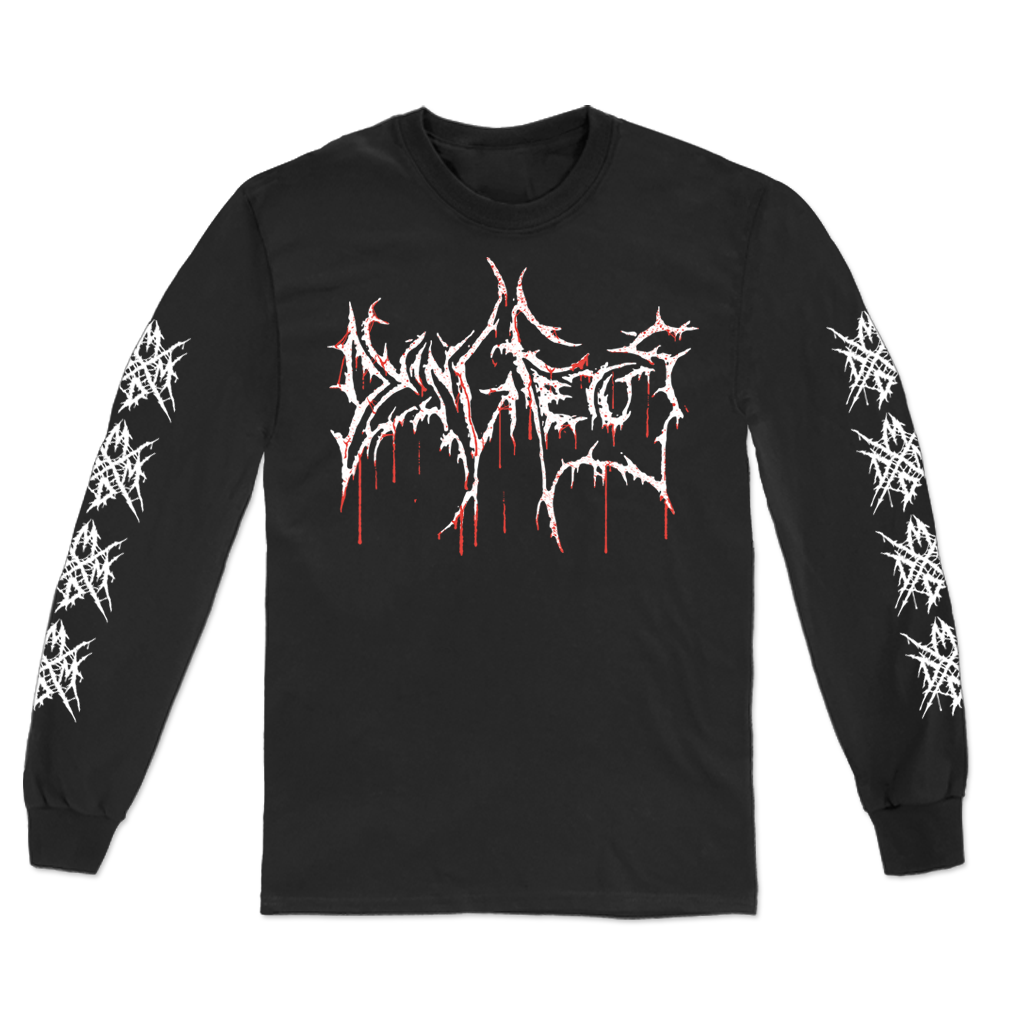 Dying Fetus Band Womb Longsleeve shirt printed on Gildan apparel in black.